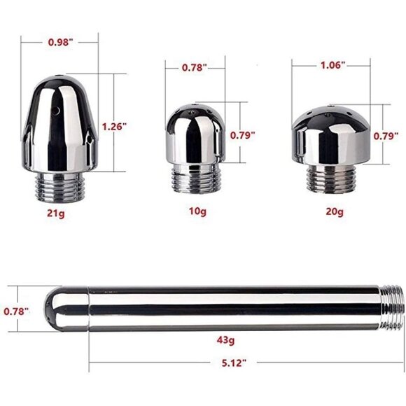 Nozzle Shower 3 Heads Aluminum Cleaner Cleansing Colonic Douche System CleanerSi - Picture 2 of 9